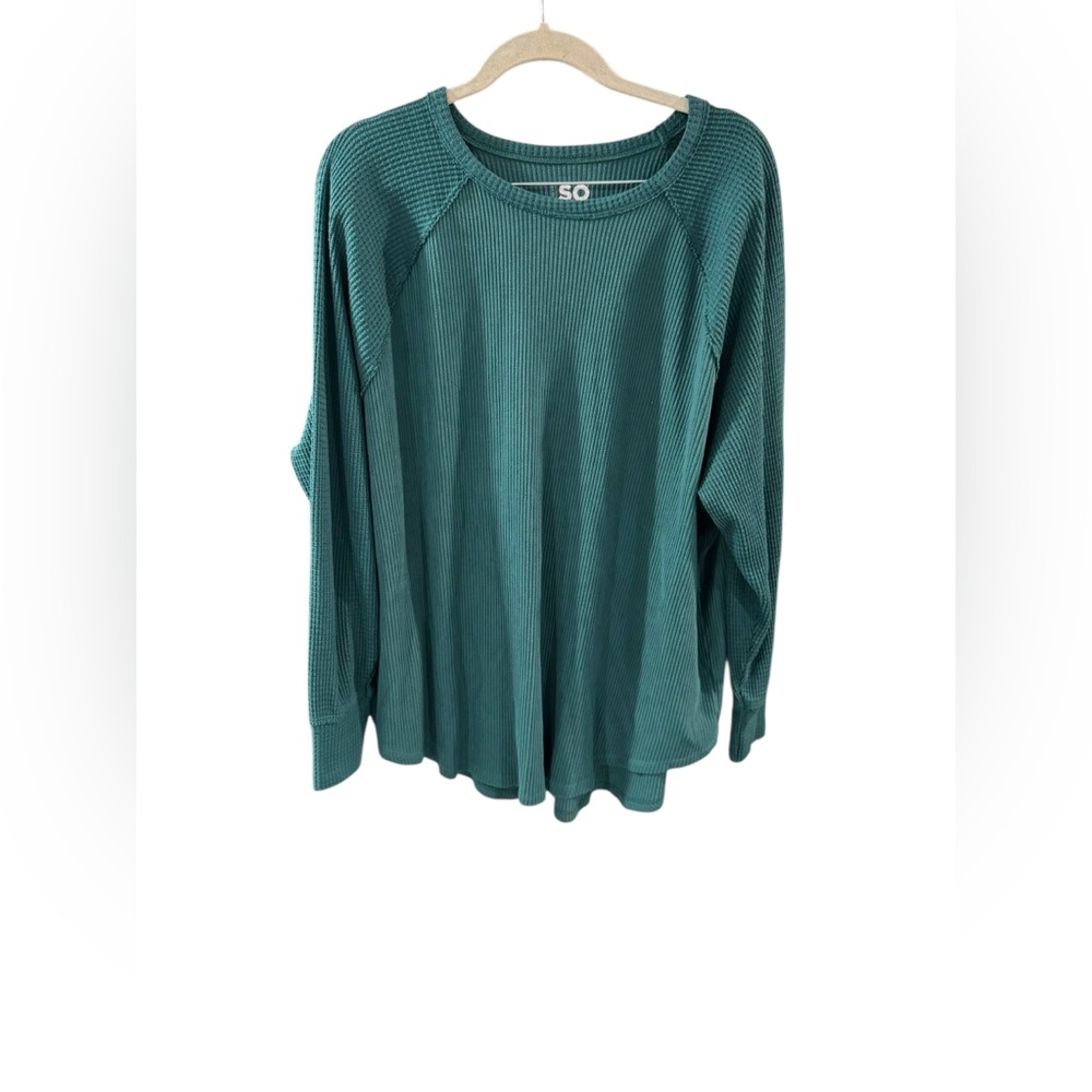 SO‎ Women's Aqua Long Sleeve Tee